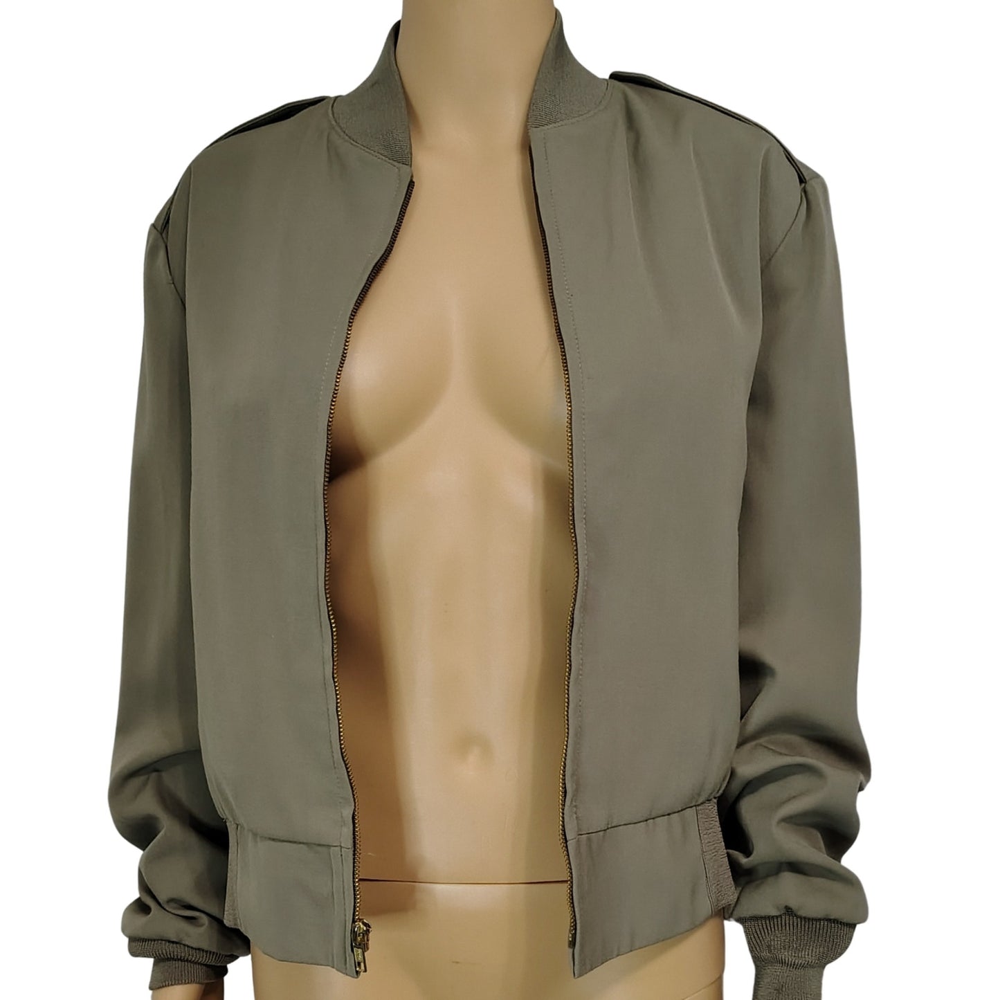 USMC Tanker Zip Up Bomber Jacket Neptune Garment Co. Epaulets Lined 36 Short