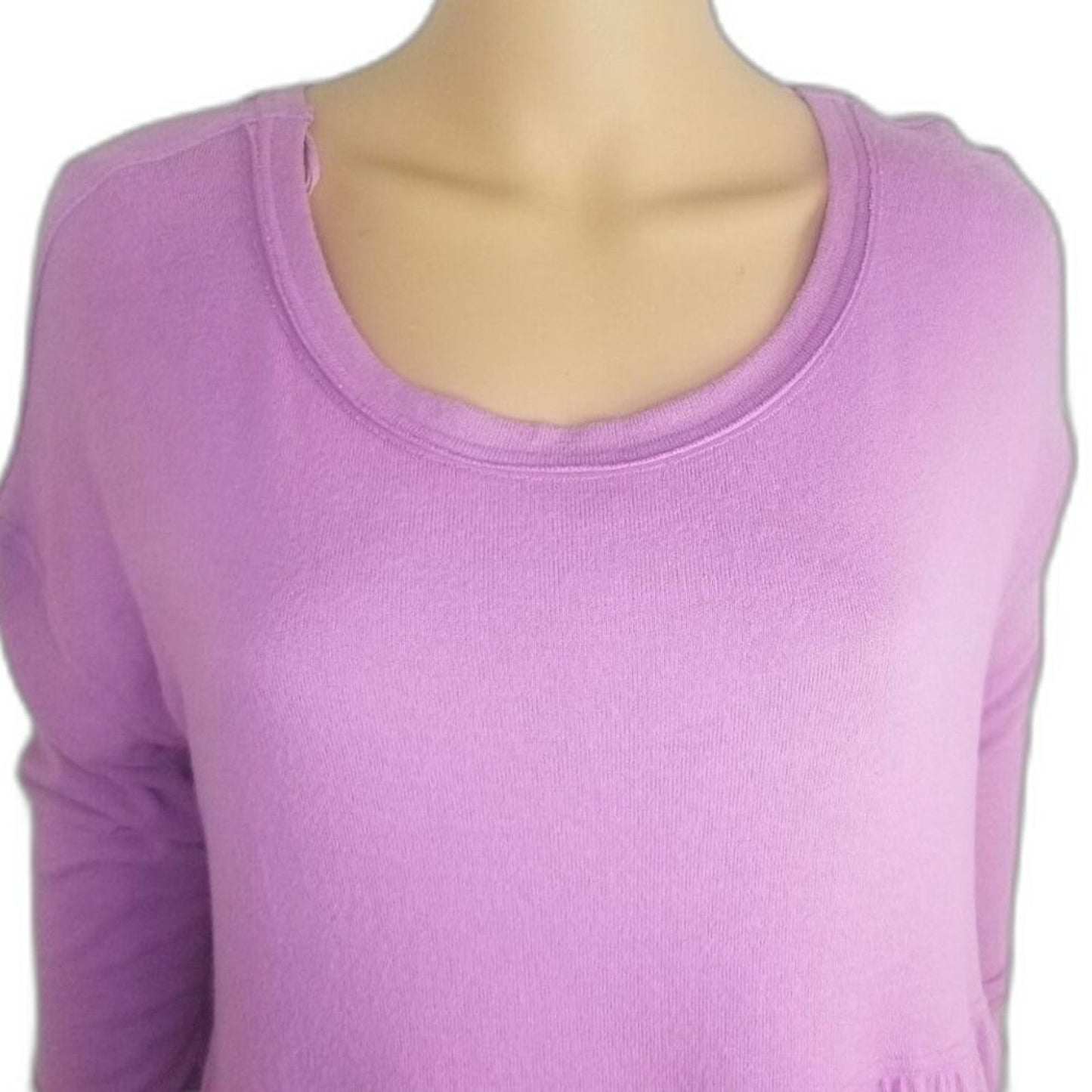 Loose fit Plum Lilac Wide Fit Baby Doll Top Box Cut Long Sleeves Med Free People
