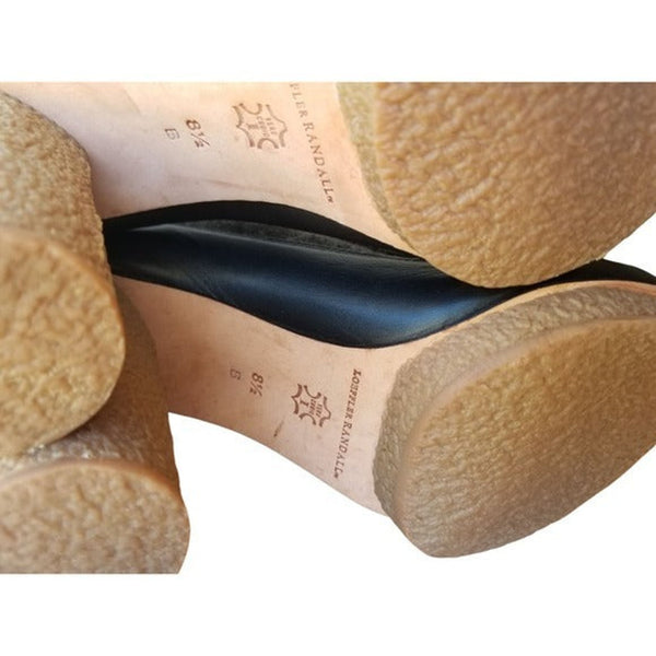 Wool + Leather Boots by Loeffler Randall Platform Round Rubber Heel Size 8.5