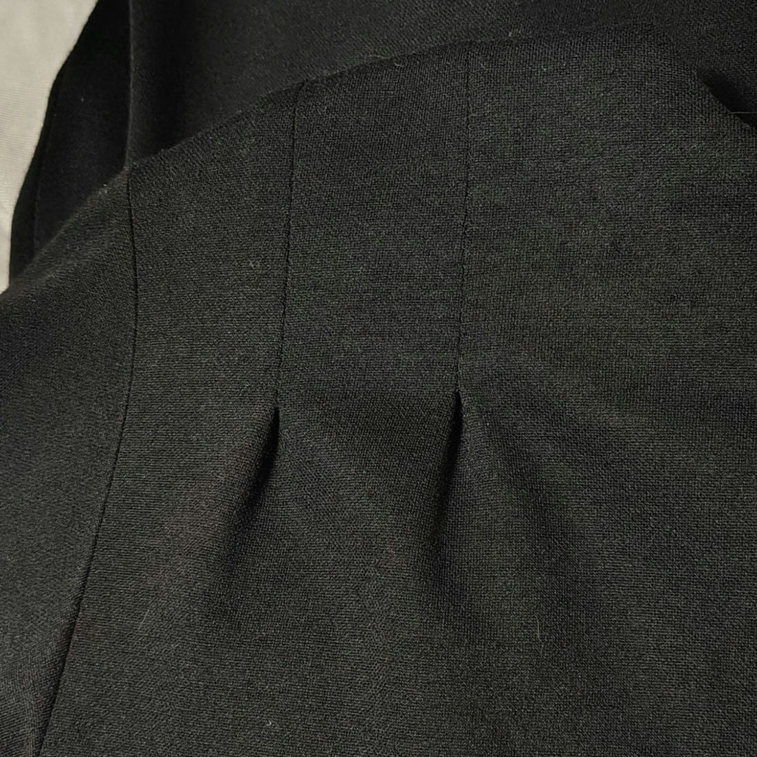 1960s Mod MCM Black Long Sleeve High Neck Pencil Skirt Dress Back Buttons Size Small [Vintage]