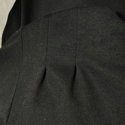 1960s Mod MCM Black Long Sleeve High Neck Pencil Skirt Dress Back Buttons Size Small [Vintage]