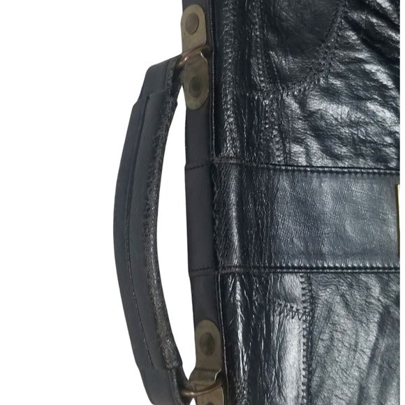 MC Marc Chantal Leather Patchwork Briefcase 1.5" x 12" [Vintage]