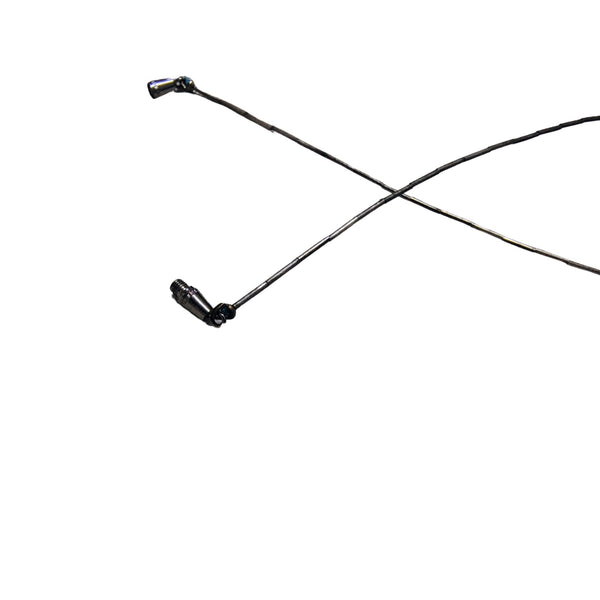 1970s Sterling Silver Liquid Beads Black & Turquoise Stone Necklace