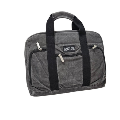Gray Canvas Satchel Laptop Bag Kenneth Cole Reaction Camouflage Lining