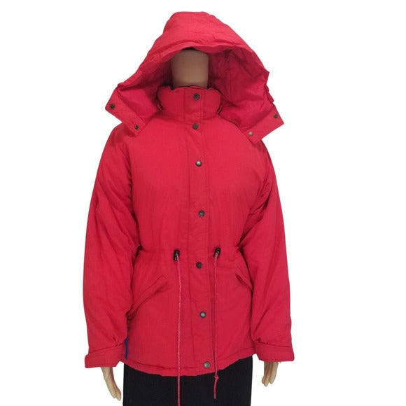 GOOSE Down 80s VINTAGE CABELA'S Red Puffer Winter Coat Size Small [VINTAGE]