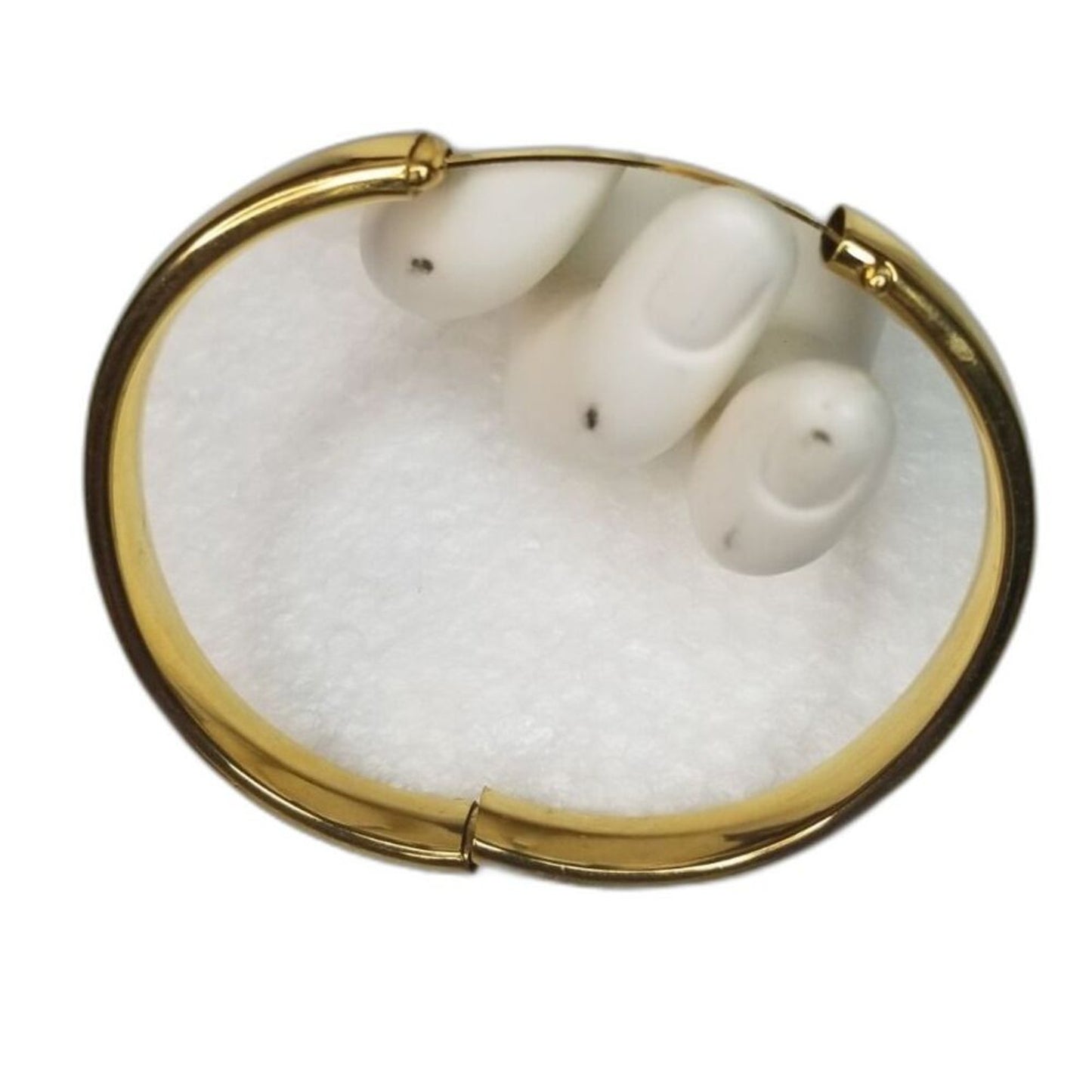 NAPIER Smooth Hollow Gold Filled Bangle Bracelet Hidden Closure [ESTATE JEWELRY]