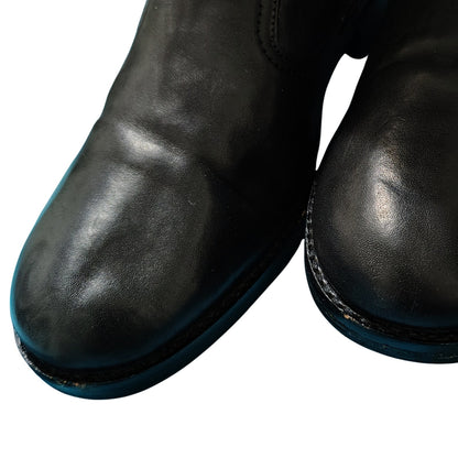 Coach Whitley Tall Black Leather Riding Boots Buckles Zipper Round Toe Size 10B