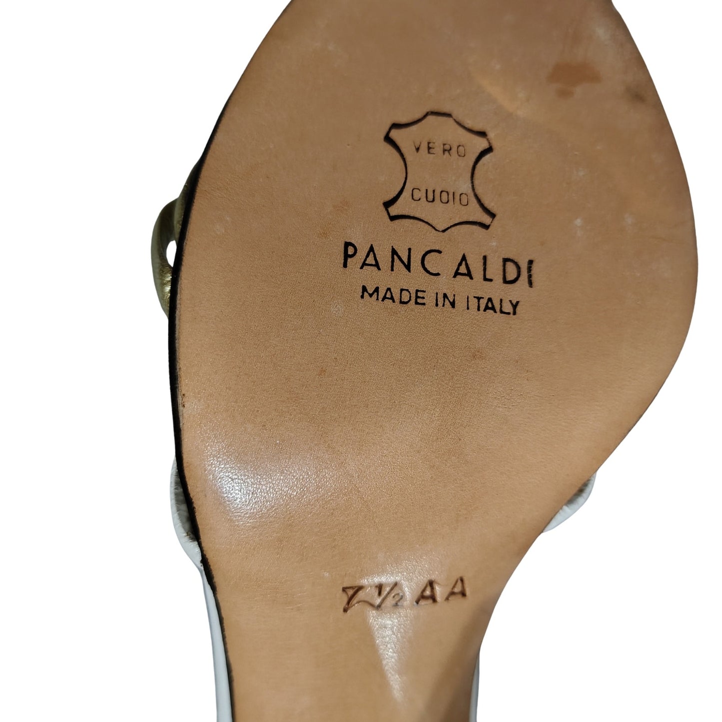80s Pancaldi Italian Leather Strappy Heels 4 Inch Heel Size 7 1/2 AA Gently Used [Vintage]