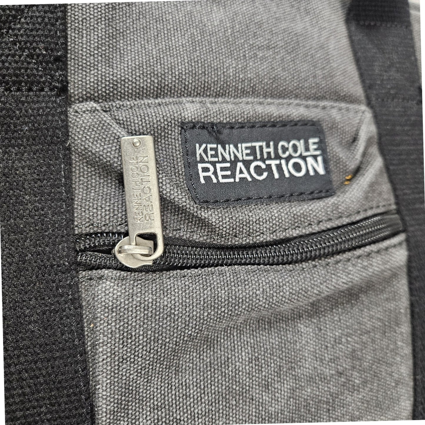 Gray Canvas Satchel Laptop Bag Kenneth Cole Reaction Camouflage Lining