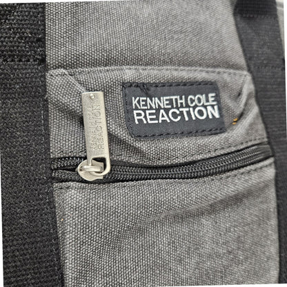 Gray Canvas Satchel Laptop Bag Kenneth Cole Reaction Camouflage Lining