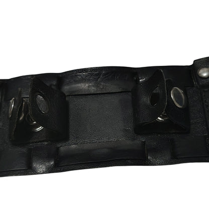 1990s Black genuine leather cuff-style Fossil Watch Band "Bund" strap or "cuff" [Vintage]