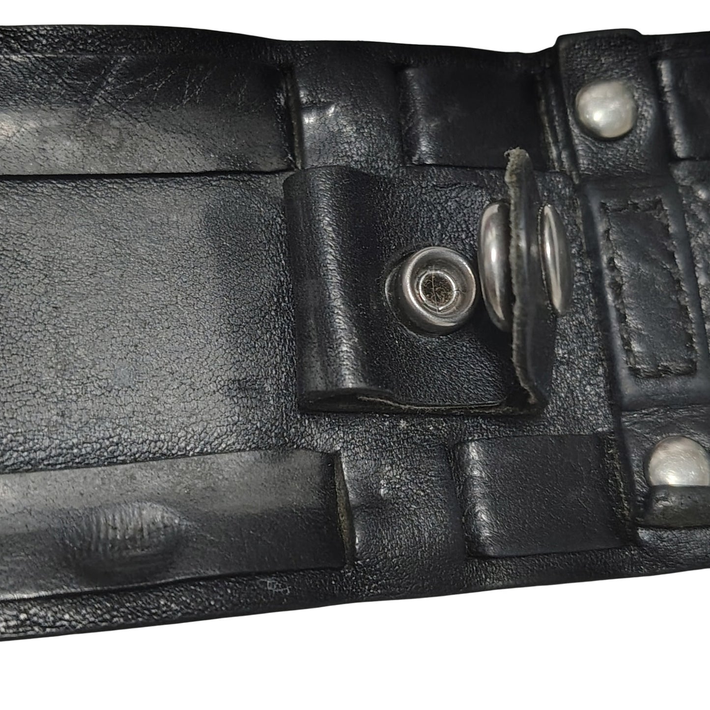 1990s Black genuine leather cuff-style Fossil Watch Band "Bund" strap or "cuff" [Vintage]