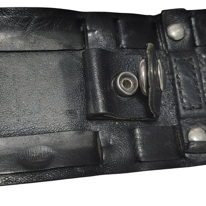 1990s Black genuine leather cuff-style Fossil Watch Band "Bund" strap or "cuff" [Vintage]