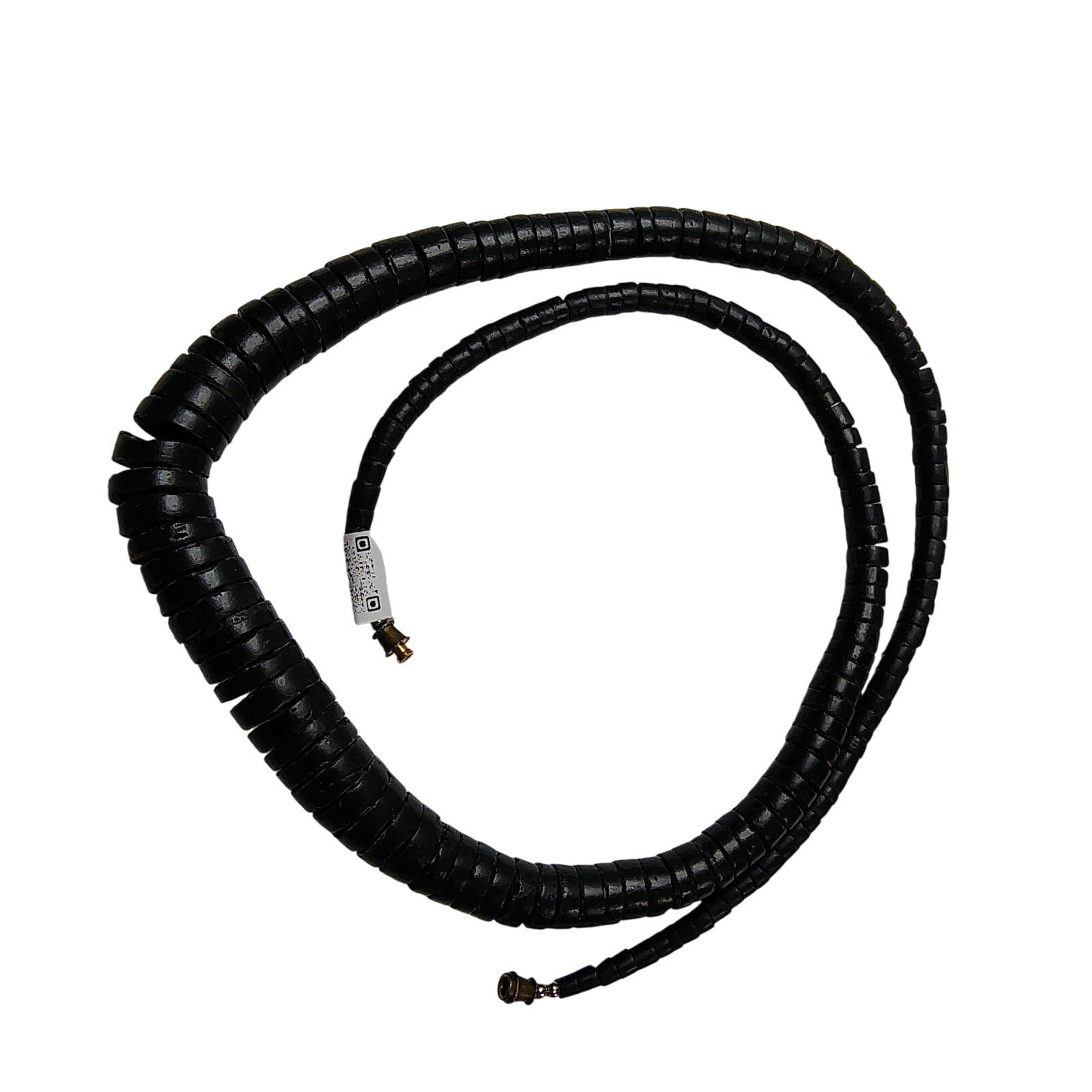 Brown Wood Beads Tribal Cultural Jewelry Single Strand Long Unisex Necklace