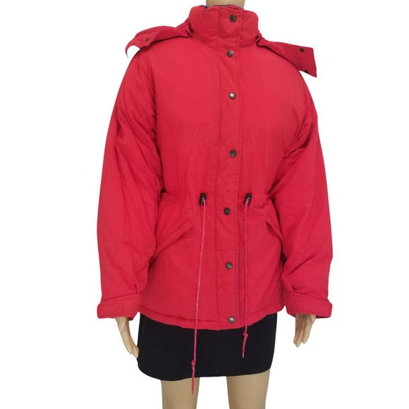 GOOSE Down 80s VINTAGE CABELA'S Red Puffer Winter Coat Size Small [VINTAGE]