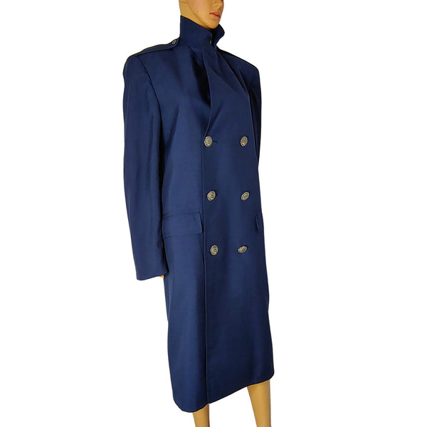 Vietnam US Air Force Overcoat 35 Long Blue 1549 Wool 13 oz Trench Coat [Vintage]