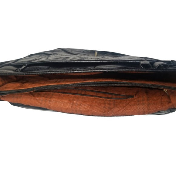 MC Marc Chantal Leather Patchwork Briefcase 1.5" x 12" [Vintage]