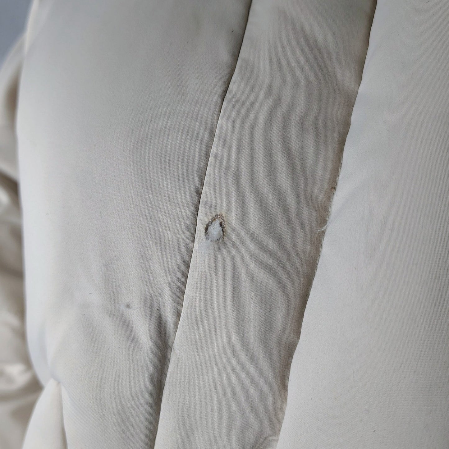 Calvin Klein Beige Performance Women's Puffer Coat Jacket Rollaway Hood Size Medium