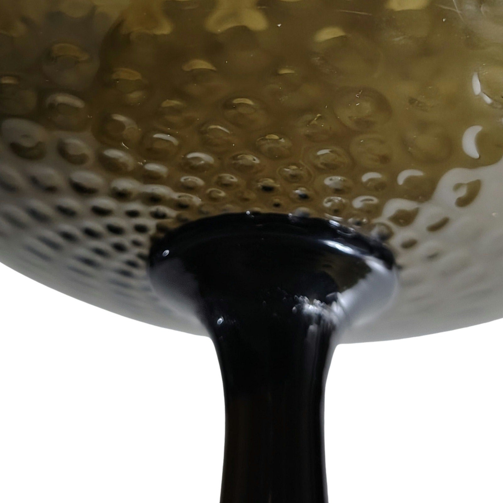 1950s Rare Black Glass MCM Mid-Century Modern Huge Base Optical Vase Empoli Italy [Vintage]