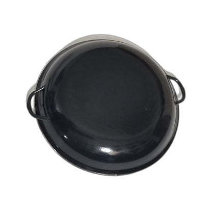 Vintage Enamelware Saute 3 Paella Nestling Pan Set Red Blue Yellow Black