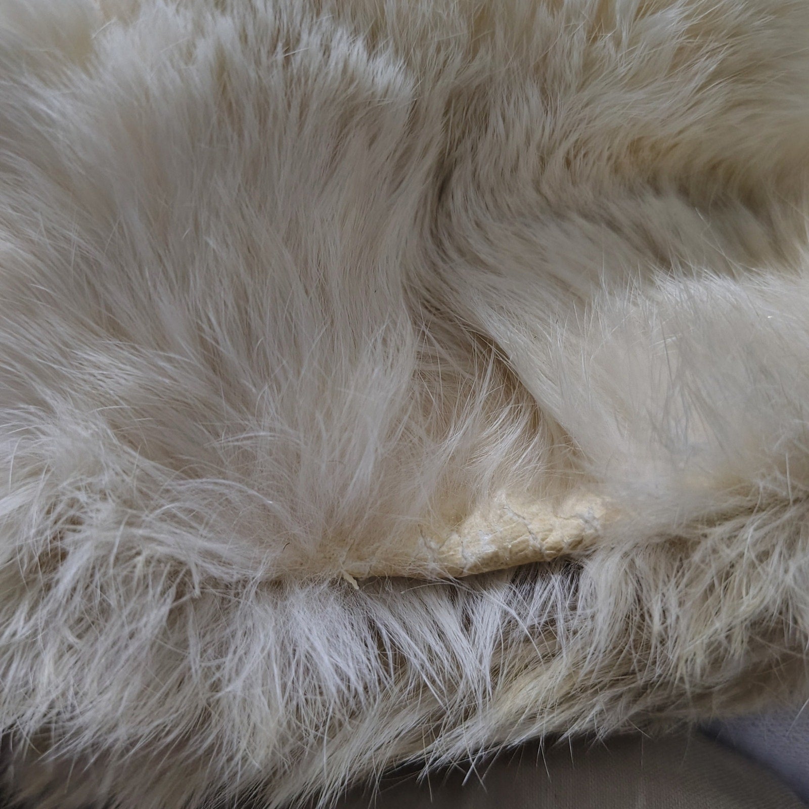 1950s Cream Real Fur Tall Pillbox Cossack Style Winter Hat [Vintage]