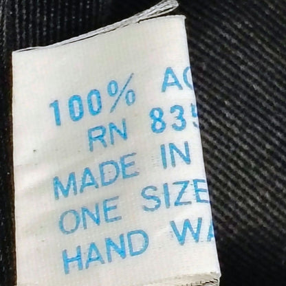 1980s Vintage Black White Plaid Floppy Bucket Hat Wide Brim Size Small
