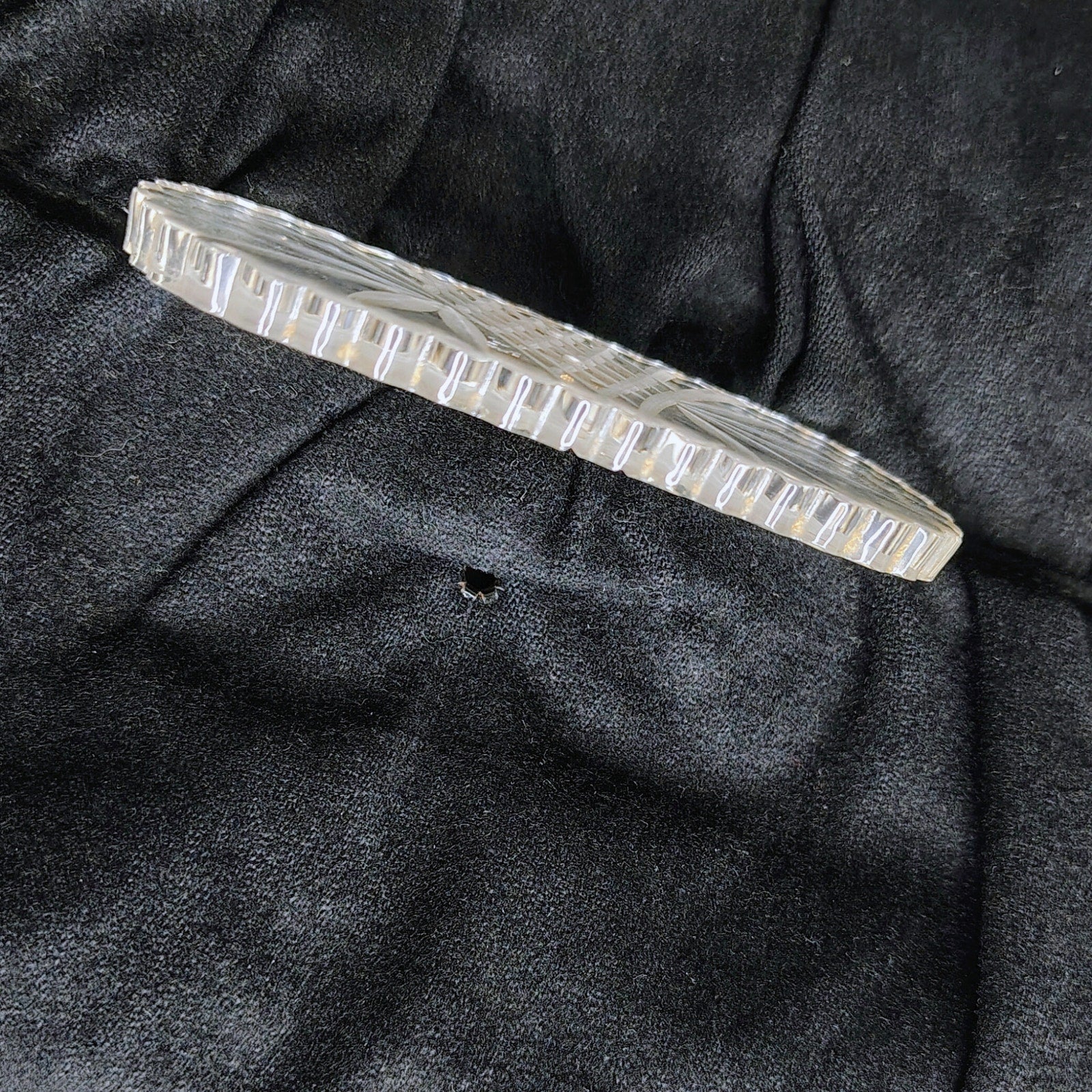 1940s The Meeker Company 100% Virgin Wool Maxi Clutch Lucite Clasp [Vintage]