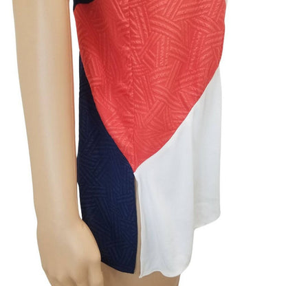 Diane Von Furstenberg Cream Black Pink Silk Spaghetti Strap Tank Top Size Medium