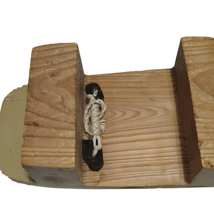 Traditional Geta Clogs Sandals Brown Wood Black Velvet Thongs Size 10.5 [Vintage]