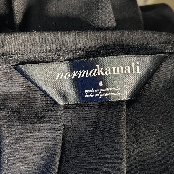 Norma Kamali Black Pleated Short Drop Waist Skirt Size 6