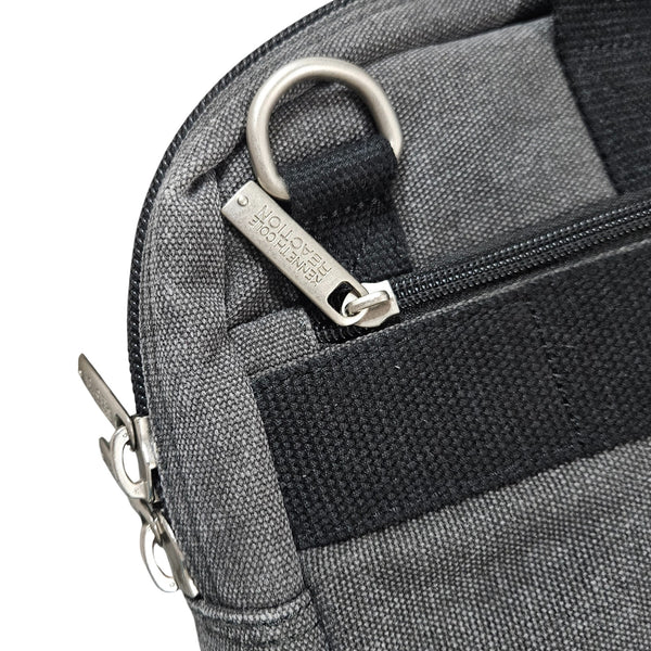 Gray Canvas Satchel Laptop Bag Kenneth Cole Reaction Camouflage Lining