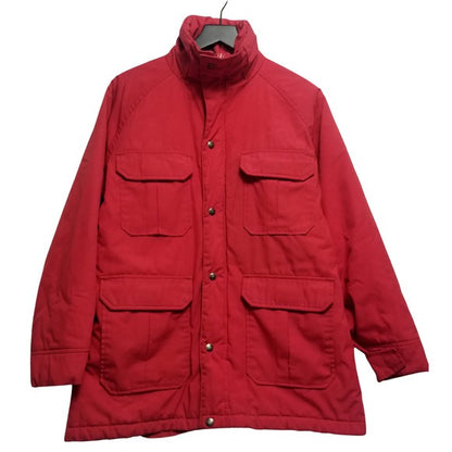 1980s Woolrich Woman Thinsulate Red Snap Close Winter Coat Size Large [VINTAGE]