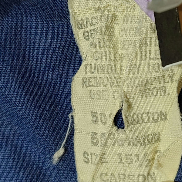 1980s Purple Floral Metallic Gold Western Pearl Snap Button Shirt H Bar C Size 15.5 [Vintage]