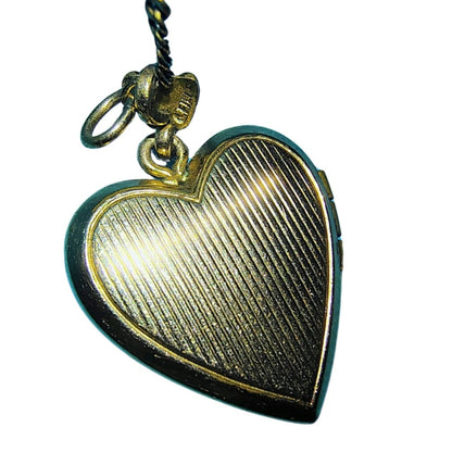 1940s Antique 12k GF Mother Of Pearl Heart Sweetheart Locket Chain Link Necklace [vintage]