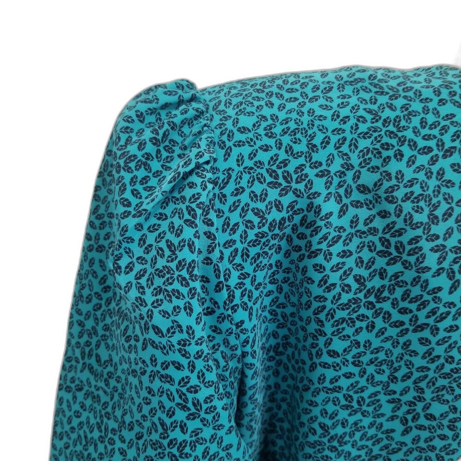 1980s Green Micro Feather Long Sleeve Mermaid Wiggle Dress Size Large [Vintage]