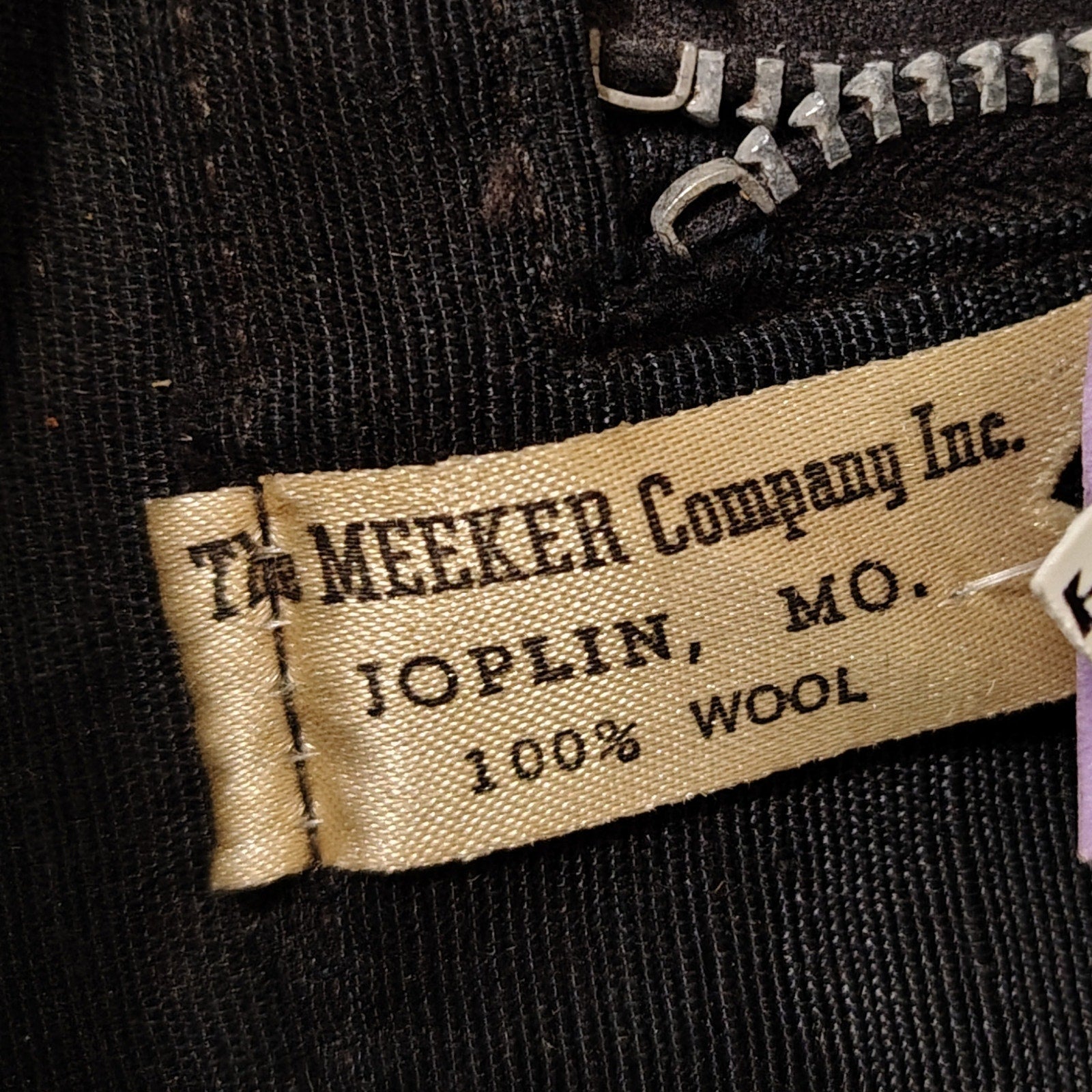 1940s The Meeker Company 100% Virgin Wool Maxi Clutch Lucite Clasp [Vintage]