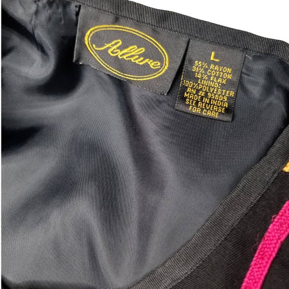 1980s Box Cut Geometric Line Design Blazer ALLURE Size Large [VINTAGE]