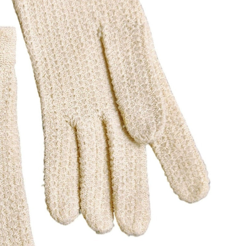 Vintage Elastic Mesh Knit Stretch Cream Gloves Size Small Medium Nearly New