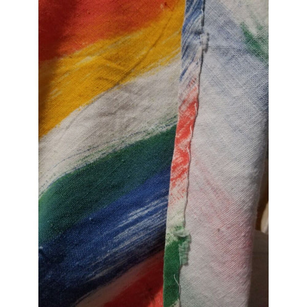1950s Full Circle Tie Skirt Colorful Paint Brush Strokes Size XS [Vintage]