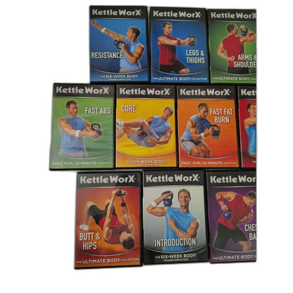 Kettle Worx The Six-Week Body Transformation 10 DVD Video Compilation Set