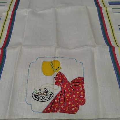 40s 50s Pure Linen Tea Towels Unused Pure Linen French Tea Towels Kitchen Towels