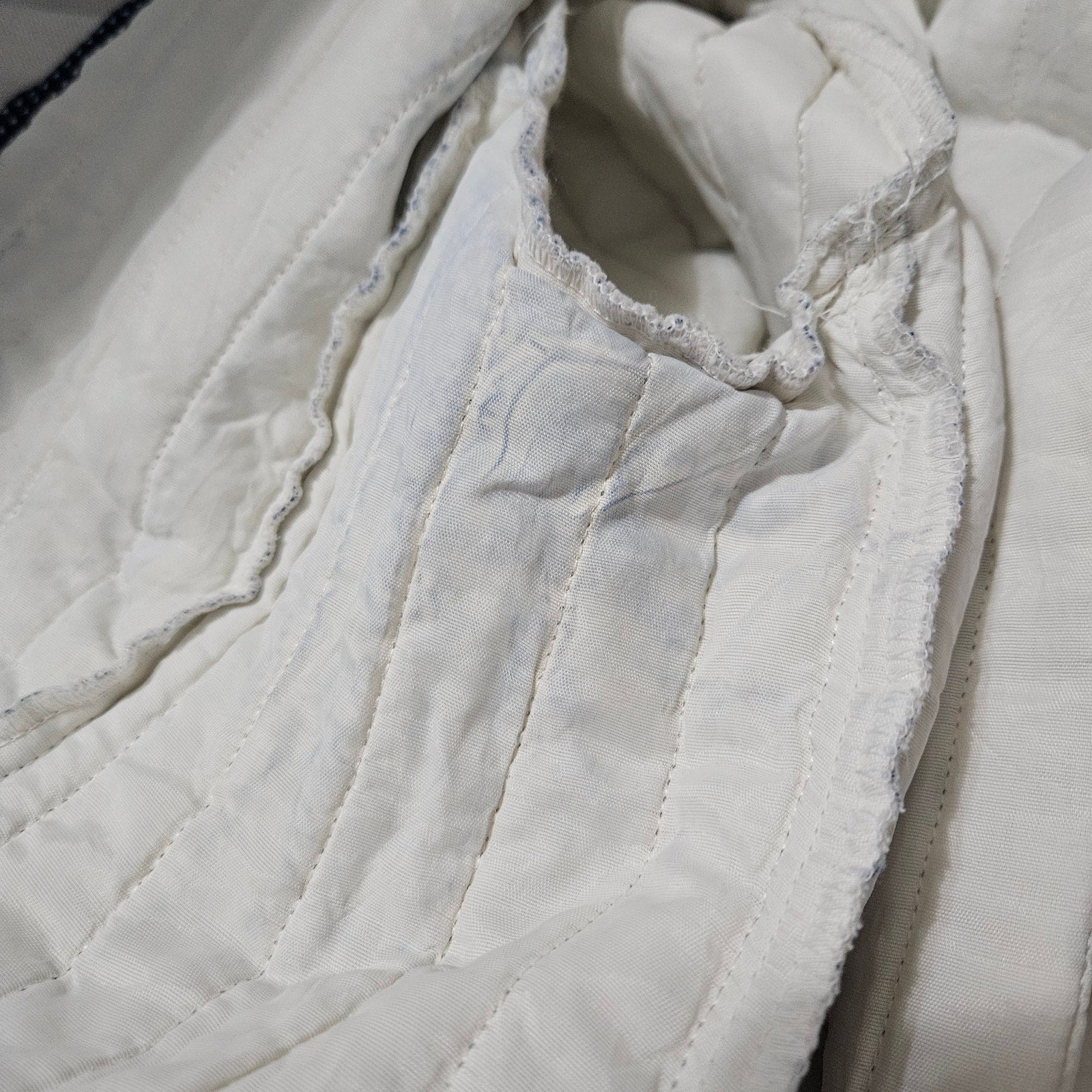 1970s Jessicas Gunnies Blue White Floral Quilted Blazer San Francisco Size Small