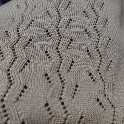 1970s Silan Eden Fil Brown Cardigan Sweater Mother of Pearl Buttons Size Small [Vintage]