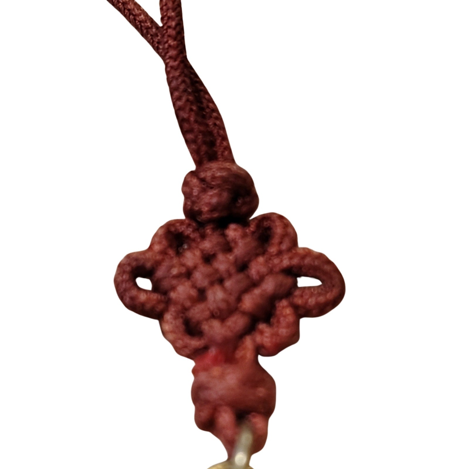 1900s Cloisonne Enamel Red Floral Heart Trinket Locket Pendant Necklace Red Cord [Antique]