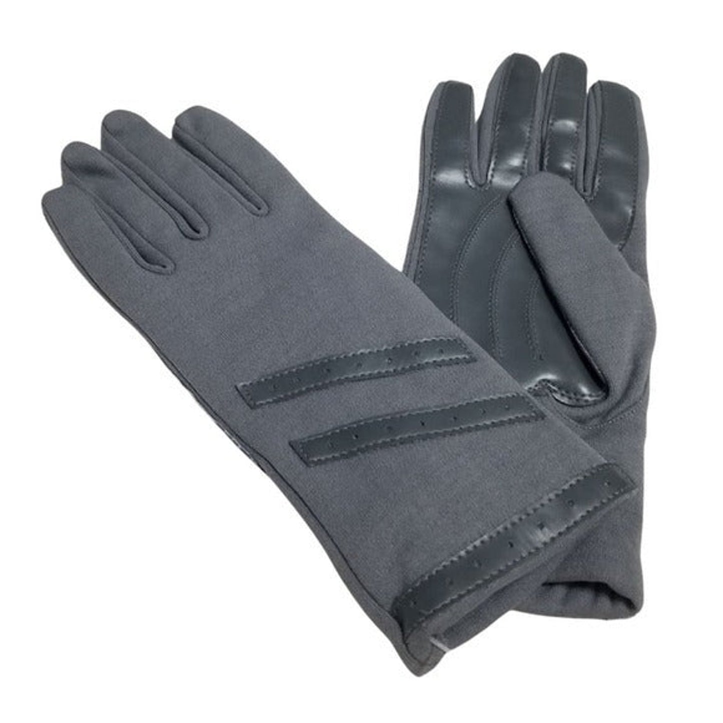 1990s Gray Riding Stretchable Gloves Vinyl One Size Fits All [Vintage]