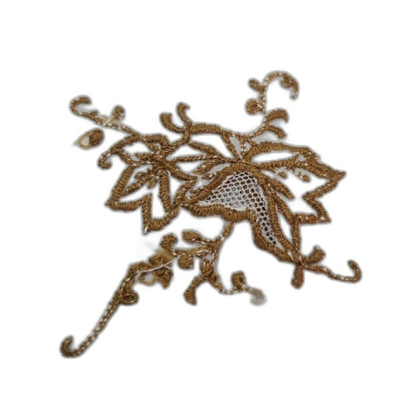 Vintage 70s White Gold Cloth Embroidered Cocktail Napkin Glass Covers Set of 11