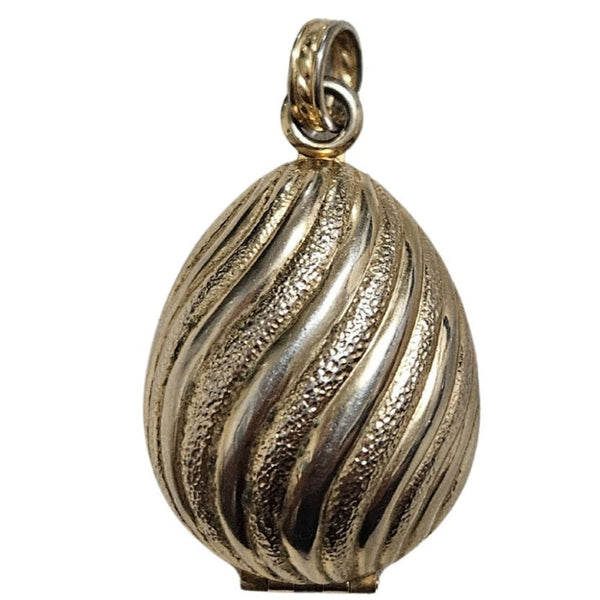 1968 Avon "Golden Charmer" Glacé Wax Perfume Case Pendant "Empty" Vintage