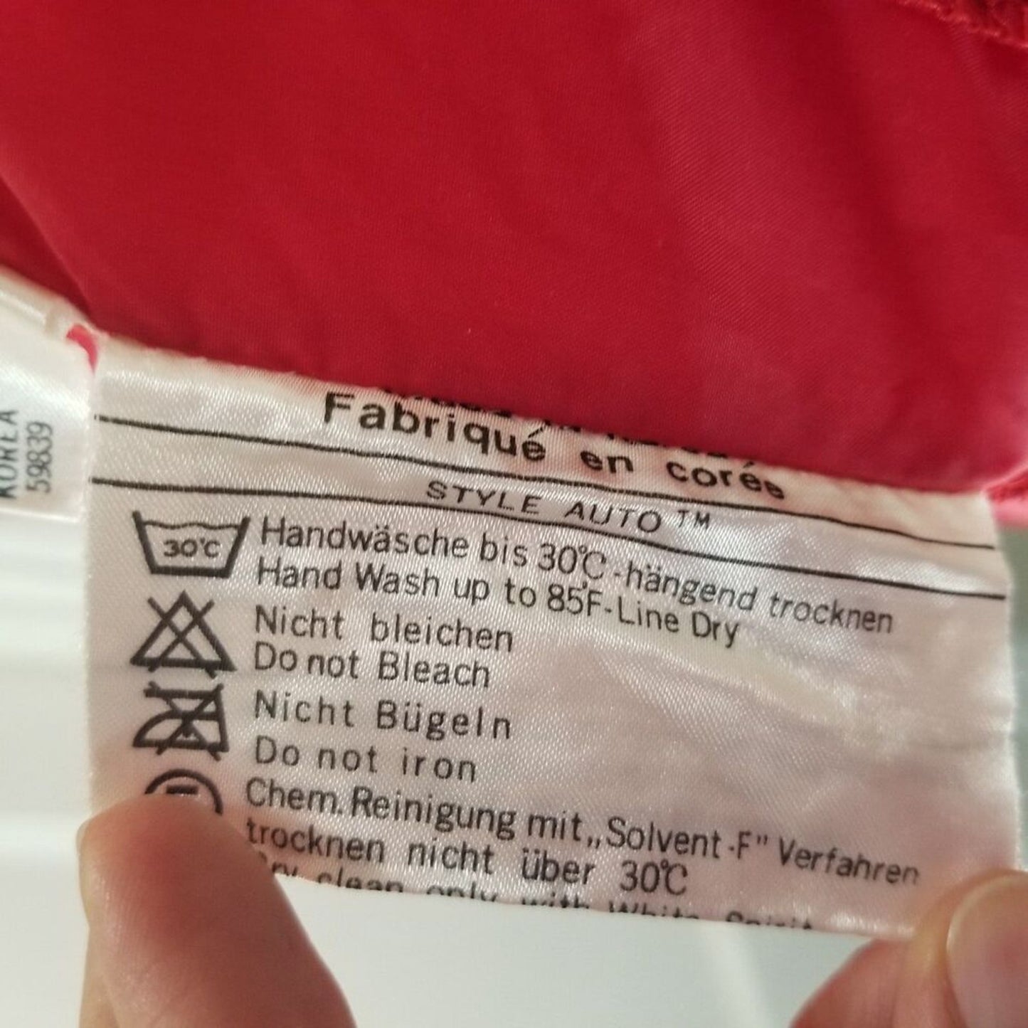 80s Vintage Style Auto Zip Up Nylon Red Light Weight Racer Jacket Size Small