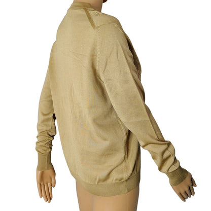 1970s Silan Eden Fil Brown Cardigan Sweater Mother of Pearl Buttons Size Small [Vintage]