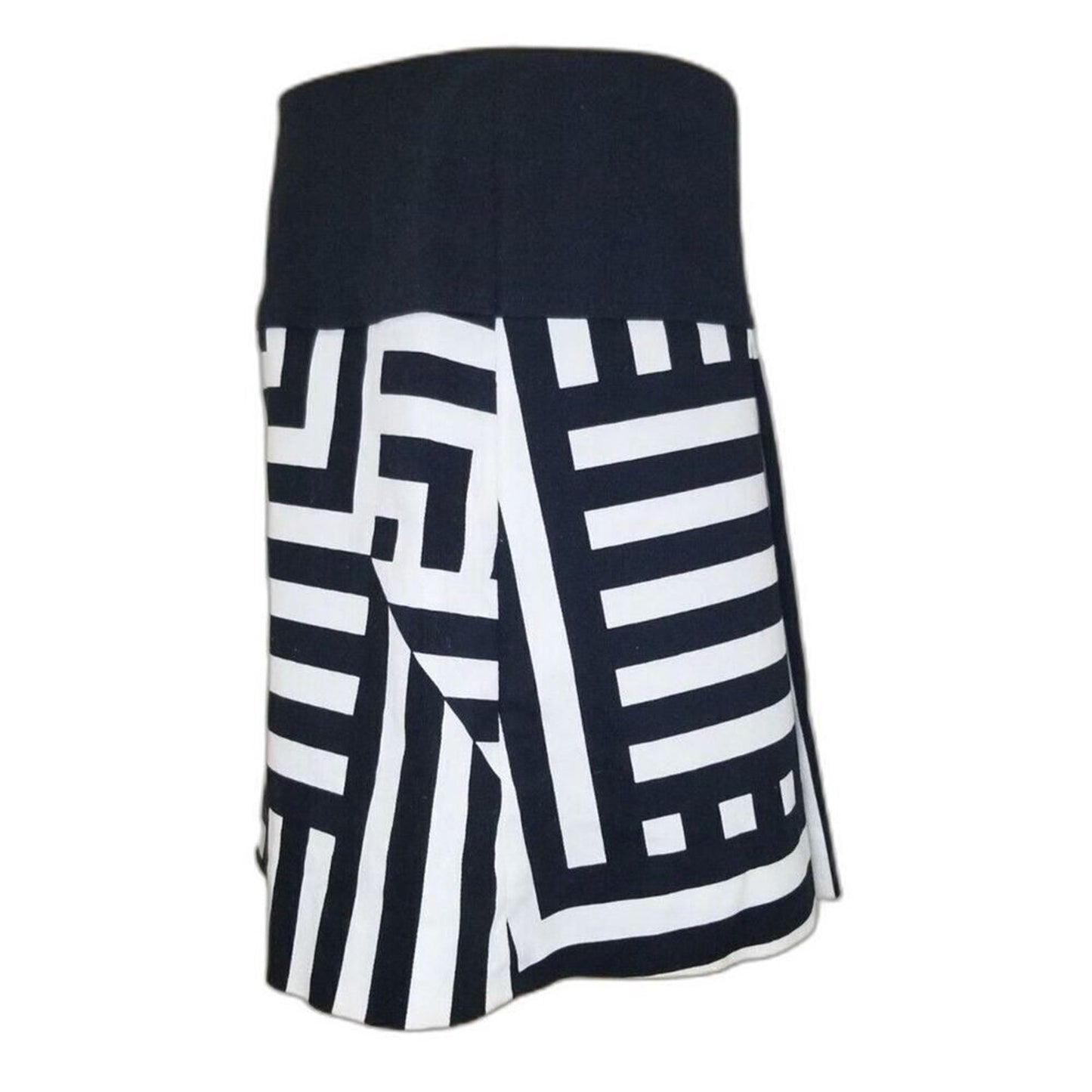 Gianfranco Ferre Jeans Geometric Print Y2K Mini Skirt White Black Red Size Medium [Vintage]